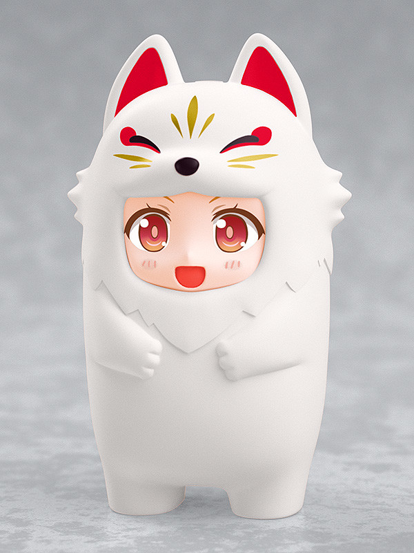 Nendoroid image for More Kigurumi Face Parts Case (White Kitsune/Black Kitsune)