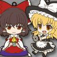 Nendoroid Plus - Plus Rubber Straps: Touhou Project Set #5(Reimu Hakurei ver.3 /  Marisa Kirisame ver.3 / Yuyuko Saigyouji ver.2 / Youmu Konpaku ver.2) (ねんどろいどぷらす ラバーストラップ 東方Project 第五章 博麗霊夢ver.3/霧雨魔理沙ver.3/西行寺幽々子ver.2/魂魄妖夢ver.2) from Touhou Project