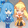 Nendoroid Plus - Plus KONO SUBARASHII SEKAI NI SYUKUFUKU WO! 2 Rubber Strap Set: Aqua, Megumin & Darkness 2 (ねんどろいどぷらす この素晴らしい世界に祝福を！2ラバーストラップセット アクア＆めぐみん＆ダクネス その2) from KONO SUBARASHII SEKAI NI SYUKUFUKU WO! 2
