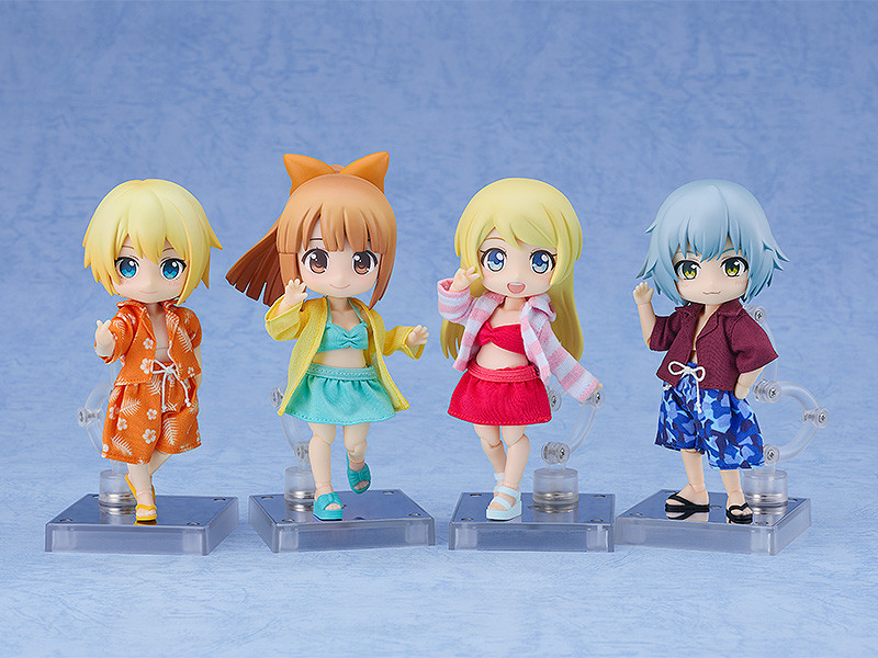 Nendoroid image for Doll Outfit Set: Swimsuit - Girl (Red/Light Blue)