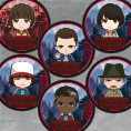 Collectible/Trading, Goods, Nendoroid Plus - Stranger Things Nendoroid Plus Pinback Button: Night Woods Design Ver. (Stranger Things ねんどろいどぷらす トレーディング缶バッジ ナイトウッズデザインver.) from Stranger Things