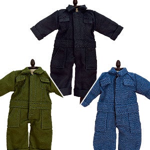 Nendoroid Doll - Doll Outfit Set: Colorful Coveralls (Black/Khaki/Denim) (ねんどろいどどーる おようふくセット カラフルつなぎ（ブラック/カーキ/デニム）) from Nendoroid Doll