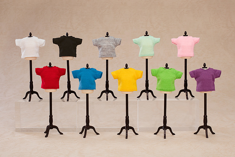 Nendoroid image for Doll Outfit Set: T-Shirt (White/Black/Gray/Light Blue/Pink/Red/Blue/Yellow/Green/Purple)